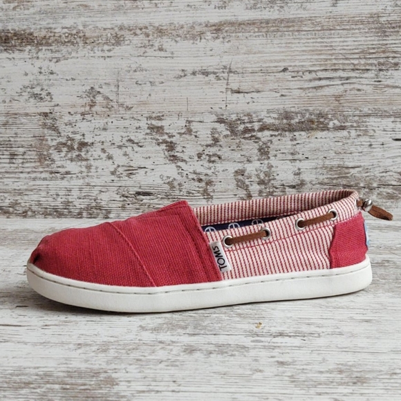 ⚀Sz 2 Toms Red White Stripe Nautical - Picture 2 of 11